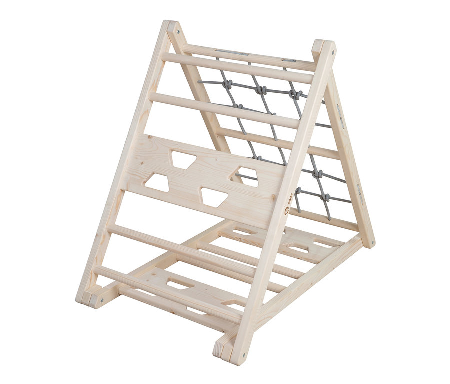 roba Kletterdreieck aus Holz mit Kletternetz.